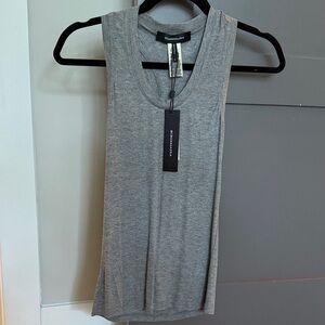 NWT BCBGMaxAzria Gray Ribbed Tank Top